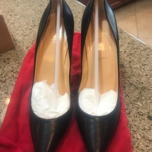 Christian Louboutin Apostrophy black leather pumps